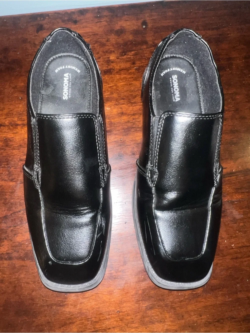 Sonoma Black Boys' Slip-On Dress Loafers